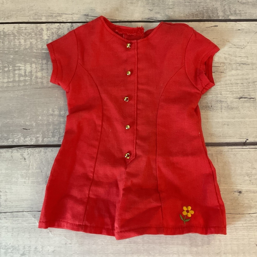 Pleasant Company American Girl Doll Of Today Red Culotte Romper Outfit 1996